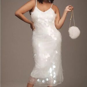 BHLDN Amour sequin midi dress